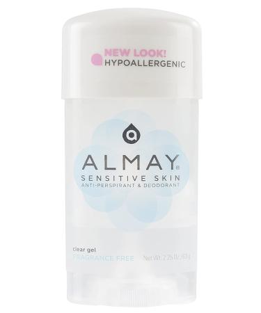 Almay Sensitive Skin Clear Gel Anti-Perspirant Deodorant Fragrance Free 2.25oz Stick - Pack of 2 - Buy Online on GoSupps.com
