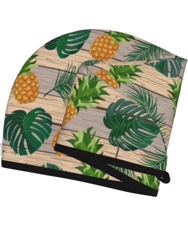 Super Absorbent Pineapple Palm Leaves Microfiber Hair Towel for Women - Quick Dry Coral Velvet Wrap for Long Curly & Thick Hair - International Shipping - Buy Online on GoSupps.com