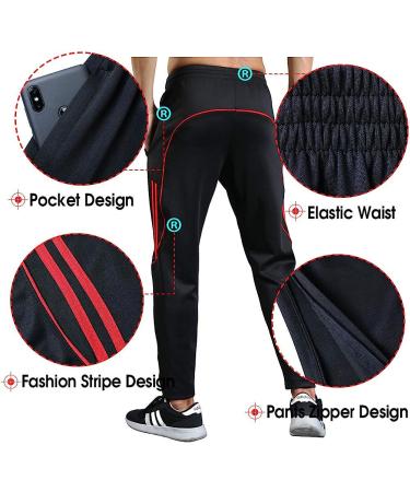 Shinestone Men's Sportswear Soccer Jersey and Training Pants Set - Black/Red, Medium - Buy Online on GoSupps.com