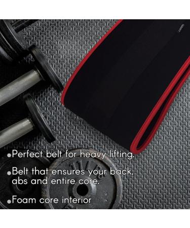 Buy Xtra Large Strength Training Belt | Weightlifting Aid & Back Support | Lumbar Support for Lifting Exercises - Black/Red - Buy Online on GoSupps.com
