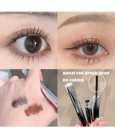 Metal Mascara Bristleless Long Lasting Extensions - Flatter Peach, Washable, Extra Slim & Waterproof (Black*2) - [Brand Name] - Buy Online on GoSupps.com