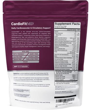 1MD Nutrition CardioFitMD - Vegan Beets Superfood Keto-Friendly Heart Health Powder - High Fiber Nutritional Supplement Drink - 30 Servings - Buy Online on GoSupps.com