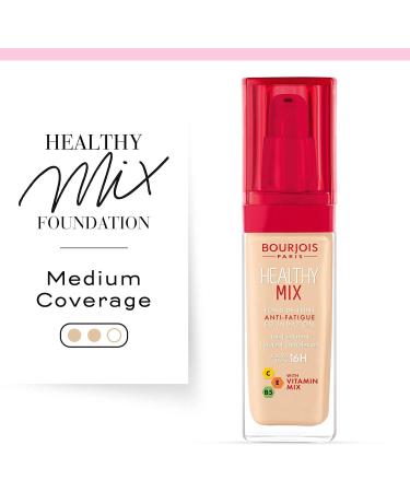 Bourjois Healthy Mix Anti-Fatigue Medium Coverage Liquid Foundation 30ml - Shades 5 Rose Ivory & 50 Rose Ivory - Buy Online on GoSupps.com