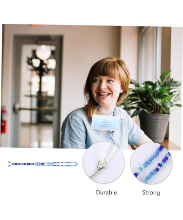 SESESFOUFU Glasses Mask Chain Lanyard - Slide-Resistant Anti-Slip Mask Band & Necklace | Durable 50cm Pearls for Glasses & Masks - Buy Online on GoSupps.com