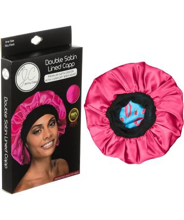 Jenny CAPP Double Satin Cap - Reversible Luxury Satin Bonnet in Fuchsia - Buy Online on GoSupps.com