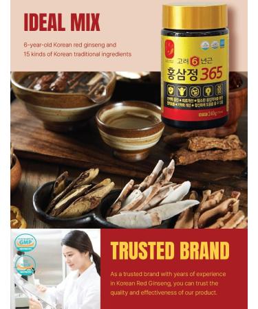 FARMER QUEEN 960g / 34oz HongSamJeong Korean 6 Years Red Ginseng Gold Extract 240g (8.5oz) X 4ea - Buy Online on GoSupps.com