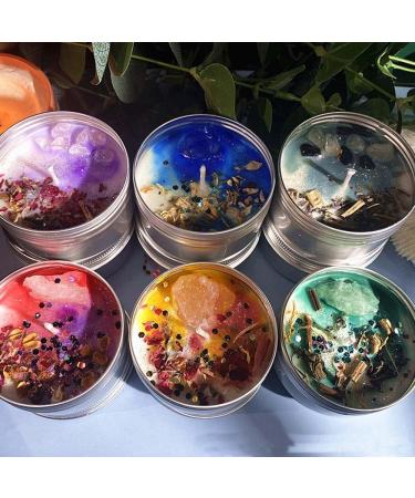 Luxury Scented Candles for Women | Aromatherapy Candles with Healing Crystals & Flowers | Relaxation Gift - Jasmine Vanilla & Grape - Buy Online on GoSupps.com