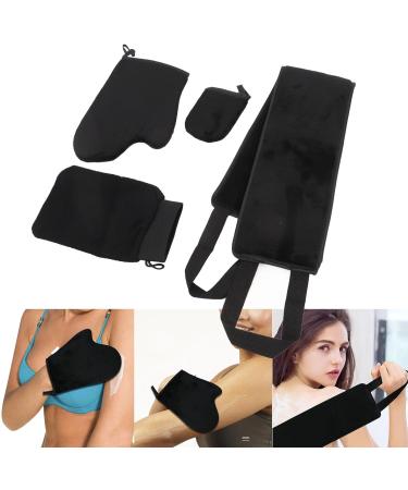 Self Tanning Mitt Applicator Efficient Exfoliation Even Application Soft and Delicate Self Tanner Mitt Applicator Back Strap 4 Piece Set  - Buy Online on GoSupps.com
