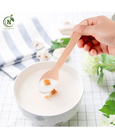 Naturelia Disposable Wooden Spoons (50 14cm)- Wooden Compostable Spoons Biodegradable 100% ecoFriendly - Buy Online on GoSupps.com