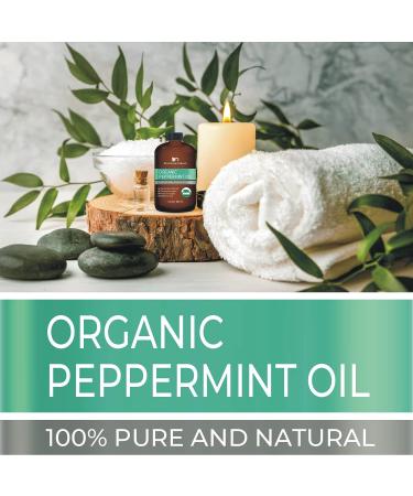 100% Pure Organic Peppermint Essential Oil - 4 FL OZ with Glass Dropper - Premium Natural Oil - Buy Online on GoSupps.com