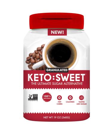 KETO SWEET Ultimate Keto Sugar Alternative, Resealable Jar 19 Oz 19 Ounce (Pack of 1)