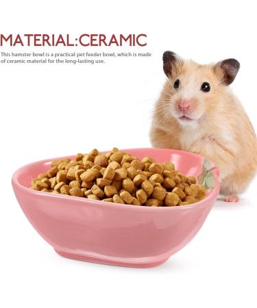 POPETPOP Ceramic Hamster Feeding Bowls Strawberry Pattern Hamster Food Bowl for Guinea Pig Rodent Rat Gerbil Cavy (random color) - Buy Online on GoSupps.com