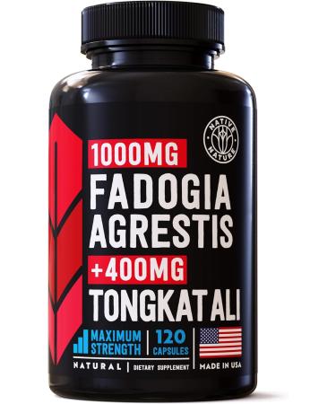 Fadogia Agrestis & Tongkat Ali Supplement 1400mg - Enhance Muscle Growth Strength & Performance - 120 Non-GMO Caps Made in USA - Buy Online on GoSupps.com