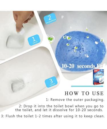 Toilet Bowl Cleaner 12PCS Toilet Cleaner Tablets Toilet Limescale Remover Toilet Cleaning Toilet Block Bleach Foam Toilet Cleaner and Descaler Fizzy Foam Toilet Cleaner Bleach Cleaner Stain Remover - Buy Online on GoSupps.com