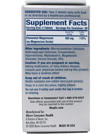 Mag-Ox 400 Magnesium Tablets 60 Each (Pack of 12) - Buy Online on GoSupps.com