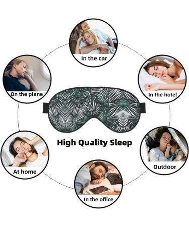 SSIMOO Transparent Palm Leaf Eye Mask | Breathable Soft Sleep Eye Patch for Women | Perfect Travel Accessory for Relaxation - Black - Buy Online on GoSupps.com