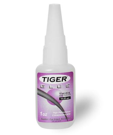 Tiger Glue for Billiard Pool Cue Tips 1 oz Thick Gap Filling 10-20 sec