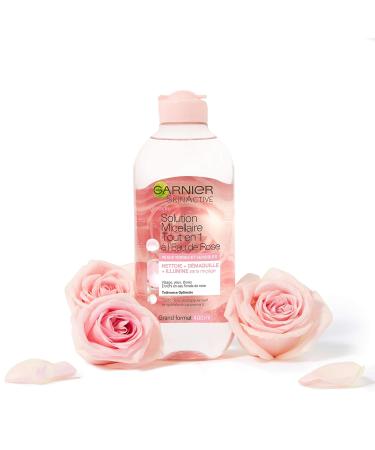 Garnier SkinActive All-in-1 Micellar Water with Rose Water for Dark & Sensitive Skin - 400ml - International Shipping Available - Buy Online on GoSupps.com