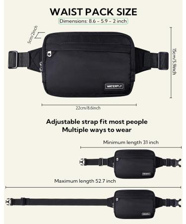 Waterfly Belly Pocket Belt Bag - Stylish Water-Repellent Crossbody for Outdoor Travel Hiking & Festivals - Unisex Design for Men & Women - Buy Online on GoSupps.com