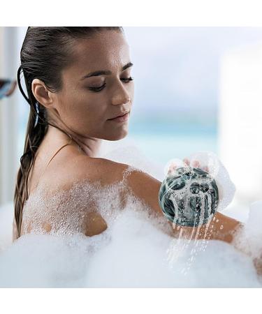 Bath Sponges for Shower | Rose Multipurpose Bath Balls - Portable Bath Balls with Lanyard Cute Bath Supplies for Bathroom Home Apartment Dormitory Blue - Buy Online on GoSupps.com