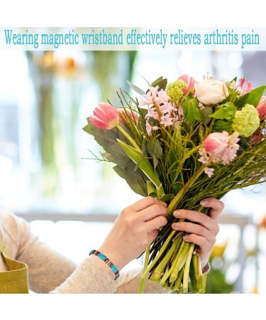 Yinox Women's Magnetic Therapy Copper Bracelet for Arthritis Relief | Stylish Turkish Turquoise | 3500 Gauss Wrist Pain Relief - Buy Online on GoSupps.com