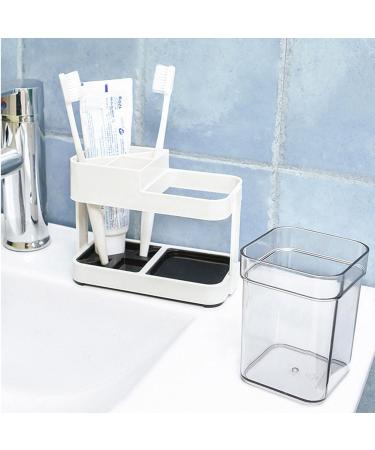 Toothbrush & Toothpaste Stand Holder - Bathroom Storage for Electric Brushes & Toothpaste - 5 Cup Organizer - Buy Online on GoSupps.com