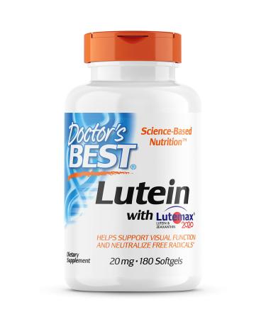 Doctor's Best Lutein with Lutemax 2020 20 mg 180 Softgels