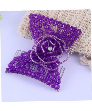 Beaupretty Hair Comb Gel Nail Polish Hair Hoop Womens Oktoberfest Accessories Short Hair Beautiful Headdress Hair Device Bday Decorations for Women Fascination Rn Beaded Headgear Purple - Buy Online on GoSupps.com