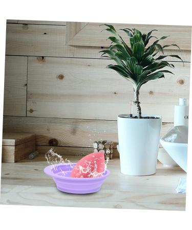 Mipcase 2pcs Cleaning Pad Makeup Brush Cleaning Scrubber Limpiador De Brochas De Maquillaje Makeup Brush Cleaning Cup Brush Cleansing Pad Face Cosmetic Brush Silica Gel Purple Make up - Buy Online on GoSupps.com