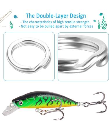 250 Pcs Stainless Steel Fishing Gap Rings - Double Snap Ring Bait Holders for Hooks (5/6/7/8/9mm) - Premium Fishing Accessories - Buy Online on GoSupps.com