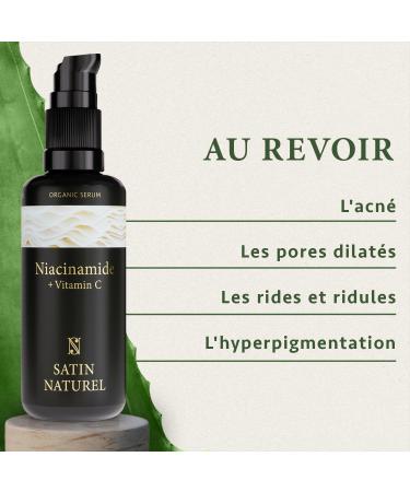 Niacinamide Organic Face Serum Enriched with Vitamin C and Magnesium 100ml For Luminous and Blemish-Free Skin Aloe Vera-Based Face Serum by Satin Naturel - Buy Online on GoSupps.com