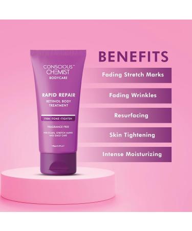 Retinol Body Cream | Brighten Skin Tone & Reduce Scars | Fragrance-Free Cruelty-Free | 100g for All Skin Types - Buy Online on GoSupps.com