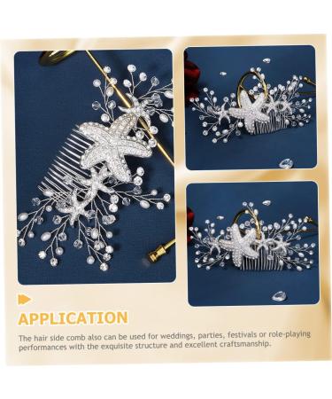Angoily Starfish Hair Comb Hair Comb Pearl Ornaments Decorative Hair Combs Rhinestone Jewelry Tiara Wedding Hair Accessories for Brides Korean Hair up Pearl (plastic) Banquet - Buy Online on GoSupps.com