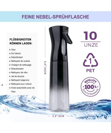 Buy Tanshine 200/300ml Color Gradient Black Spray Bottle | Multi-Purpose Fine Mist Disinfectant & Plant Watering | International Shipping Available - Buy Online on GoSupps.com