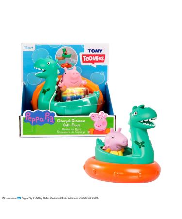 TOMY Toomies Peppa Pig George's Dinosaur Bath Float Baby Bath Toys Kids Bath Toys for Water Play Fun Bath Accessories for Babies & Toddlers Suitable for 18 Months 2 3 & 4 Year Olds