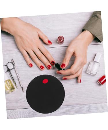 10pcs Nail Polish Palette Tray - Silicone Makeup Tool for Nail Art Black 9.5x9.5 cm - Perfect for Manicure & Painting - Buy Online on GoSupps.com