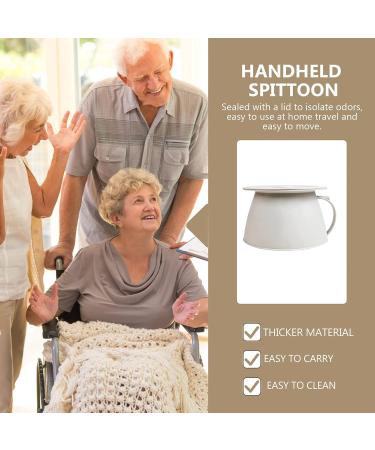 Cabilock Chamber Pot Bedpan with Lid - Portable Urinal Spittoon for Kids, Elderly Men and Women - Beige - Buy Online on GoSupps.com