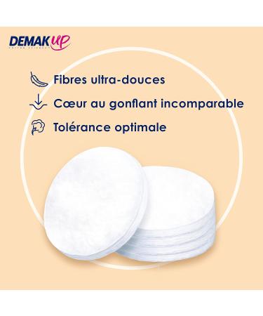 DemakUp Sensitive Cotton Pads for Face & Eyes - 100% Natural Cotton 93 Pieces - Gentle & Eco-Friendly Makeup Removal - Buy Online on GoSupps.com