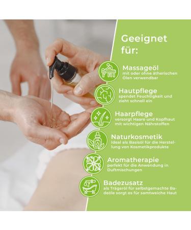  GREAT VITA VitaFeel Sweet Almond Base Oil 2000 ml Vegan Non-GMO Ideal for Skin and Hair Care Aromatherapy and as a Base Oil for Massage Oils or - Buy Online on GoSupps.com