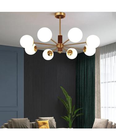 E14 Nordic Luxury Light Walnut All Copper Chandeliers American Creative Magic Bean Chandeliers for Living Room Study Room Bedroom Dining Room Model-Copper and Walnut 90 * 59cm Rame E Noci 90*59cm - Buy Online on GoSupps.com