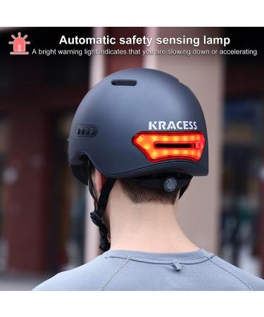 KRACESS KRS-S1 Smart Bike Helmet for Men & Women | 1080P 60fps Camera | Bluetooth | Black | Size L 22-24.4 - Buy Online on GoSupps.com