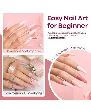 AZUREBEAUTY 17 Pcs Dip Powder Nail Kit - Classic Pink Nude Neutral Colors for French Manicure - Beginner Friendly - Buy Online on GoSupps.com