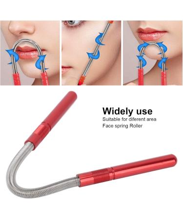 Stainless Steel Face Hair Remover - Manual Epilierer Beauty Spring Threading Tool for Lip Hair Removal | Red - Buy Online on GoSupps.com