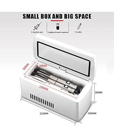 Insulin Cooler Refrigerated Box Mini Portable Insulin Cooling Case Car Small Refrigerator Travel Case 2-8 Drug Reefer LCD Display For Keeping Diabetes Drug Cooler About 8-10 Hours White 2 White 2 battery - Buy Online on GoSupps.com