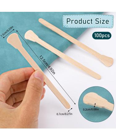 100 Pack Eyebrow Wax Sticks - Wooden Craft Sticks for Hair Removal - Waxing Applicator for Face, Body, Eyebrows, Legs - Buy Online on GoSupps.com