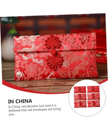 Ciieeo 12 Pcs Buckle Fabric Red Envelope Fortune Red Envelopes Chinese Knot Red Envelopes Chinese Red Envelope Spring Festival Lucky Money Envelope Chinese Envelopes Pocket Storage Bags - Buy Online on GoSupps.com