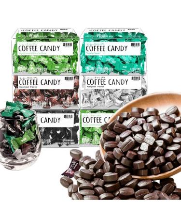 6 flavors of coffee candy Chewing coffee candy Nut Snacks Coffee flavored snacks Ready to eat Office Snacks Coffee Flavored Candy Wedding Candies coffee fondant (Mixed Flavors 6 box) Mixed Flavors 6 box