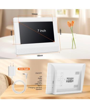 Senxingyan 7'' HD Digital Calendar Alarm Clock - Senior-Friendly Dimmable Display Date & Weekday Features for Alzheimer Patients - White - Buy Online on GoSupps.com