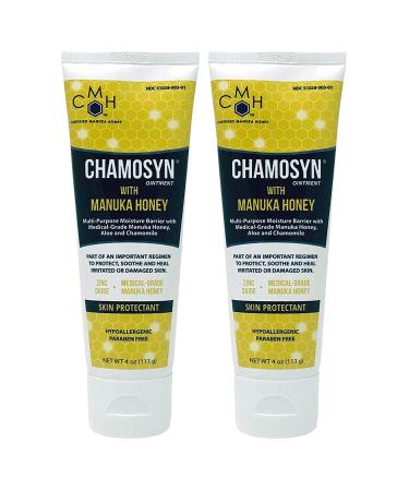 Chamosyn-SC0125W Moisture Barrier Ointment Skin Protectant with Aloe, Chamomile & Manuka Honey 4 oz Tube - Pack of 2