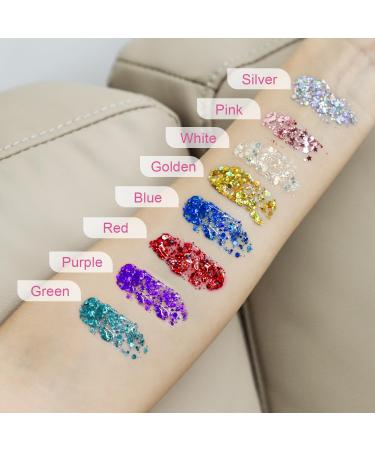 Holographic Silver Face Glitter - Long Lasting Chunky Shimmer for Body & Hair Makeup | TEOYALL - Buy Online on GoSupps.com